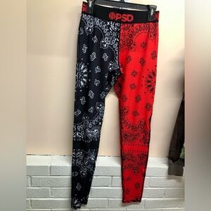 PSD Bandana Leggings - Black and Red